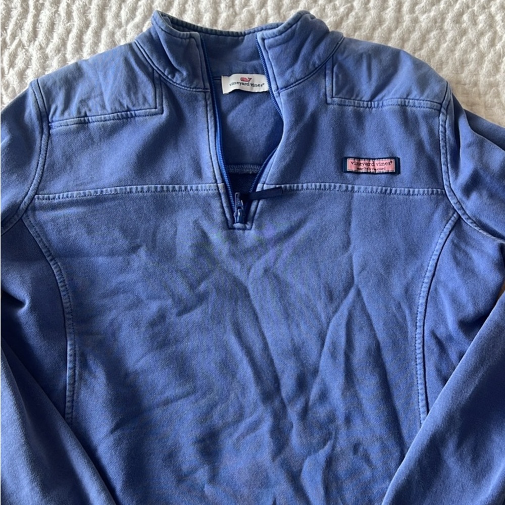 Vineyard Vines Blue Half-Zip Sweater